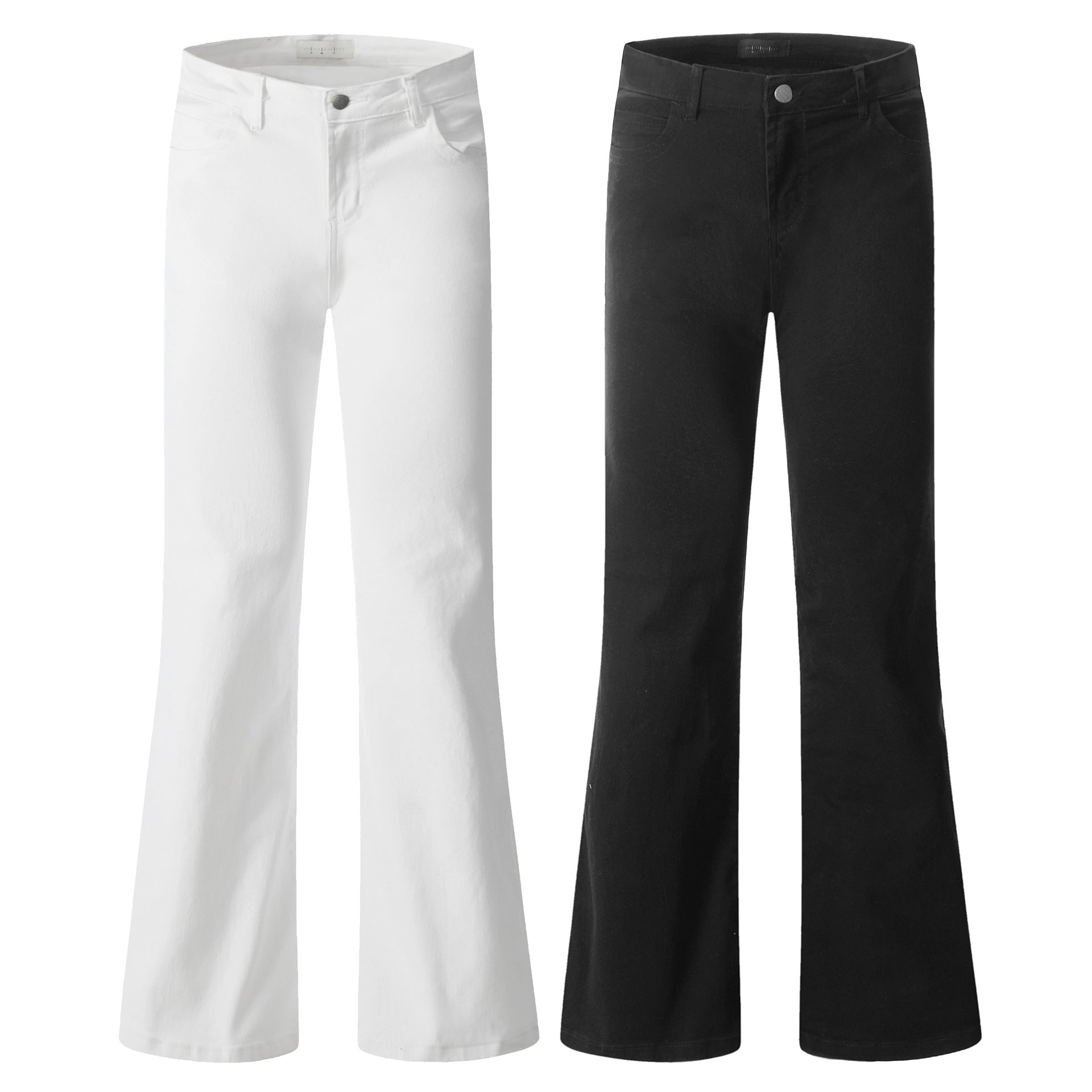11KN American flared jeans women's simple cleanfit loose slim loose stacked casual slim trousers