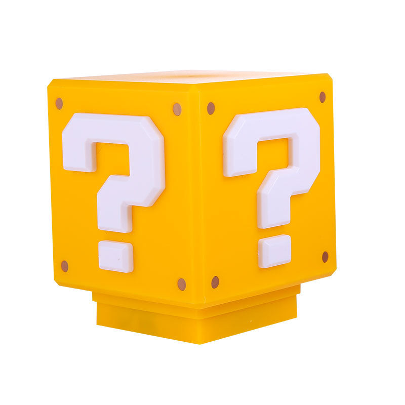 Super Mario LED Question Mark Sound Charging Night Light Cube Brick Desktop USB Sensor Night Light Cross-border Night Light