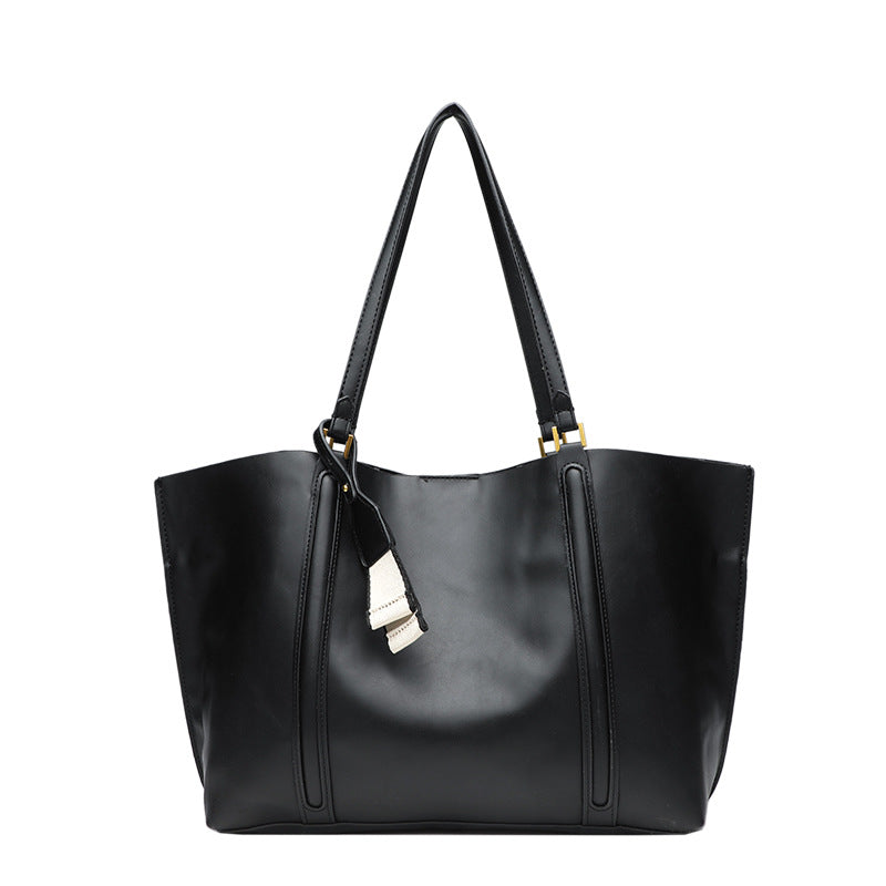 Korean niche bag women's 2025 new trend retro handbag commuter bag simple large capacity shoulder bag tote