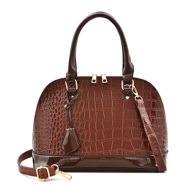 Bags for women 2025 spring and summer new fashion trend crocodile pattern crossbody bag handbag shoulder bag fashionable ladies shell bag
