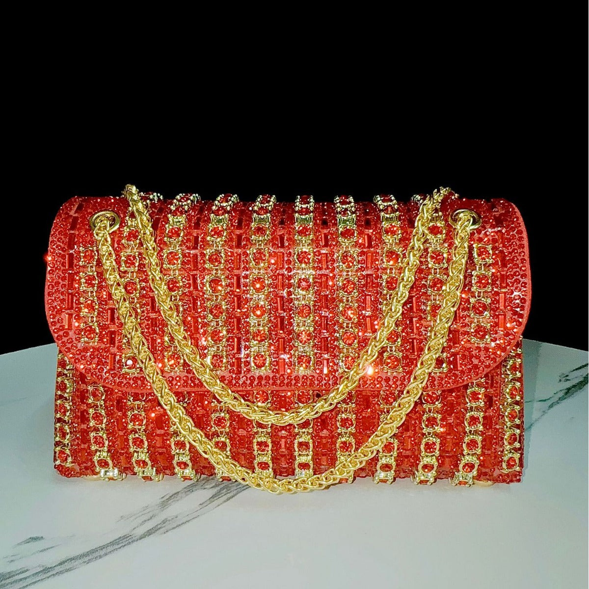 New cross-border evening dress lady rhinestone clutch bag diamond chain cheongsam bag crossbody evening bag female handbag