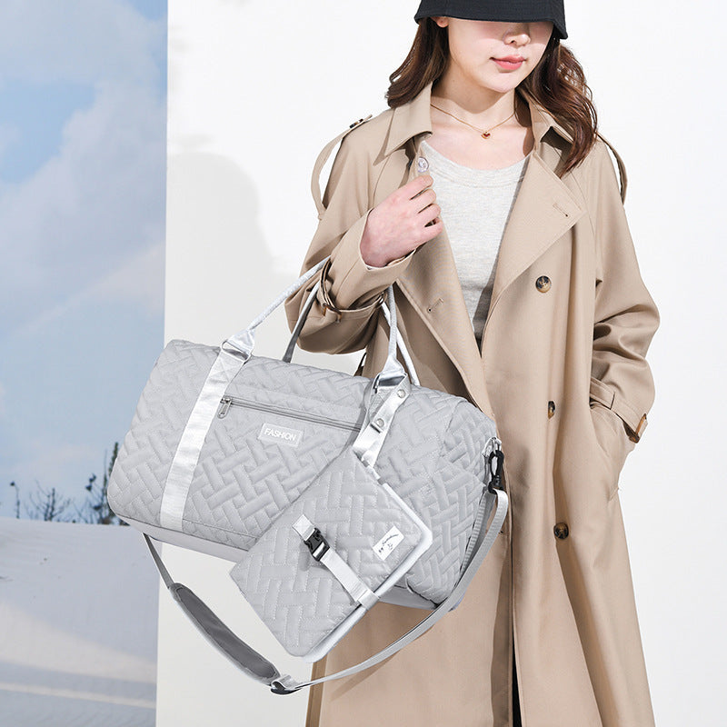 New fashion mother and baby travel bag two-piece multifunctional mother and baby bag large size portable travel bag
