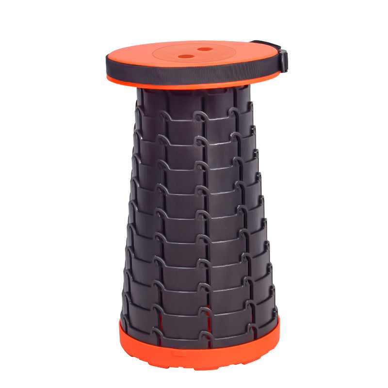 Portable Telescopic Stool Outdoor Folding Stool Adjustable Home Round Stool Travel