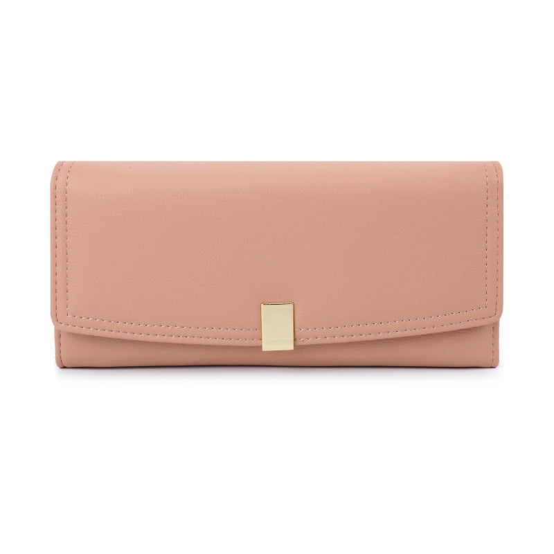 Tailian's new dark Korean wallet, long three-fold ladies' high-end foreign trade, clutch bag purse