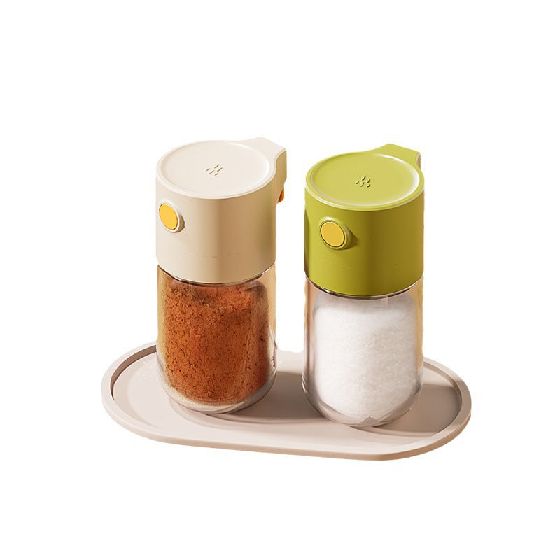 Light luxury kitchen seasoning bottle control amount seasoning bottle salt shaker seasoning jar sealed jar barbecue sprinkle bottle seasoning bottle jar