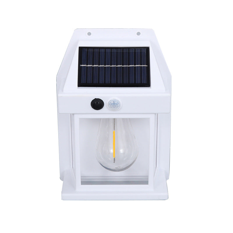 Solar charging wall lamp outdoor induction lamp waterproof tungsten lamp modern simple villa garden lamp garden lamp