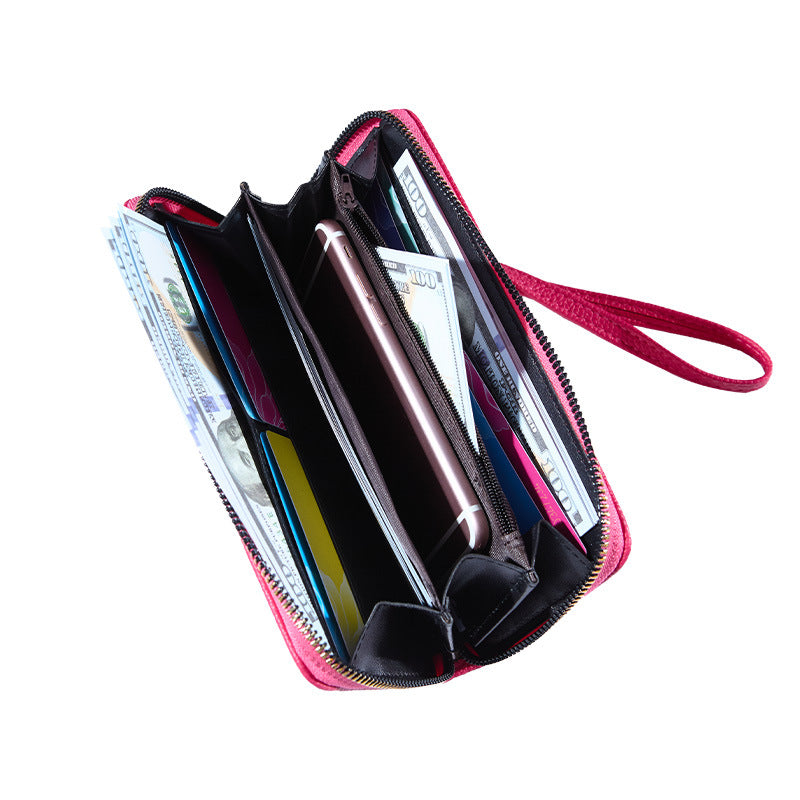 ladies wallet female high-end long clutch bag single zipper large capacity coin purse mobile phone bag horizontal version