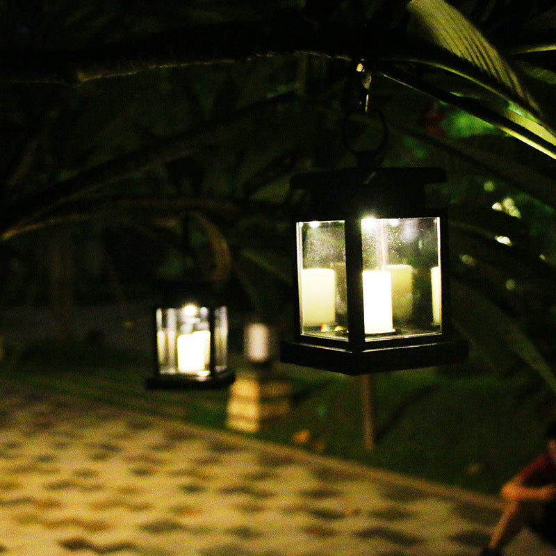Cross-border outdoor solar garden light decorative atmosphere light solar light portable lamp hanging lamp dual-purpose garden light