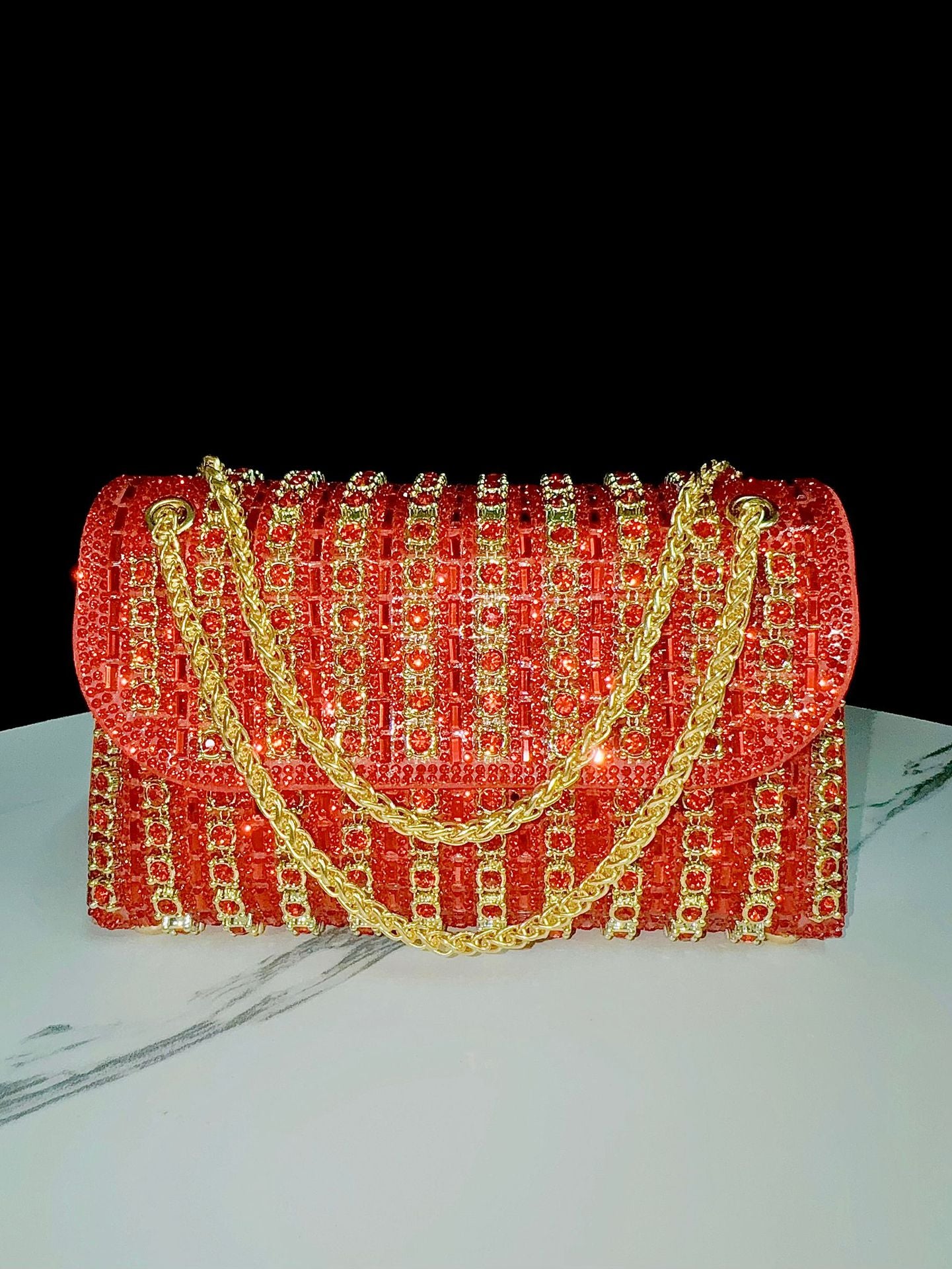 New cross-border evening dress lady rhinestone clutch bag diamond chain cheongsam bag crossbody evening bag female handbag