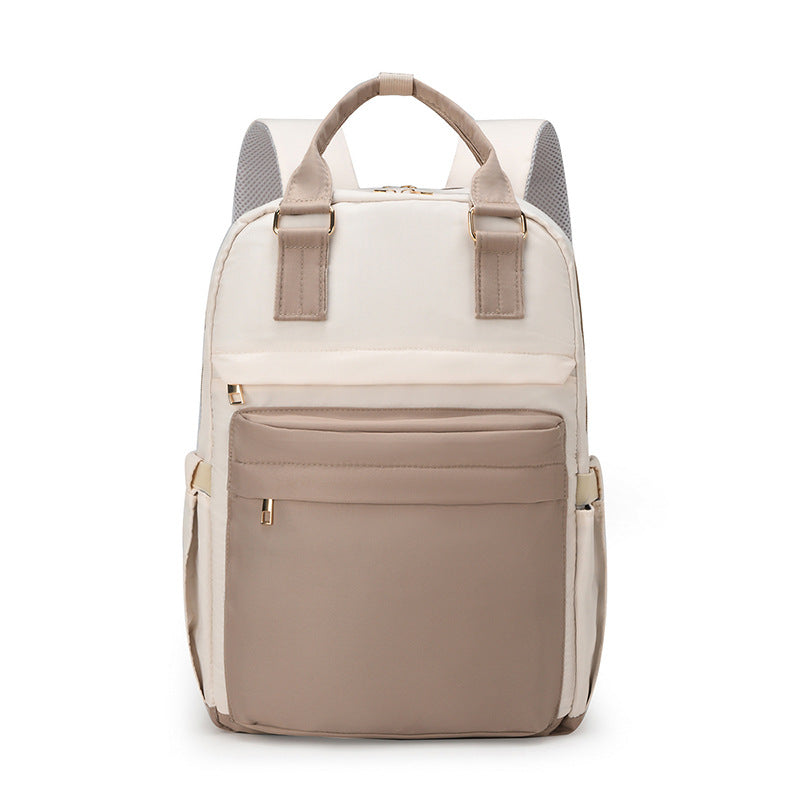 New style mommy bag with double compartments in front and back, large capacity mother and baby bag, fashionable and multifunctional mommy bag backpack for traveling
