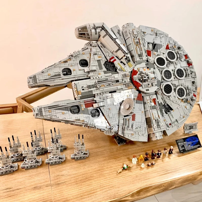 Compatible with Lego Millennium Falcon Star Wars building blocks assembly high difficulty large cross-border wholesale adult toy gift