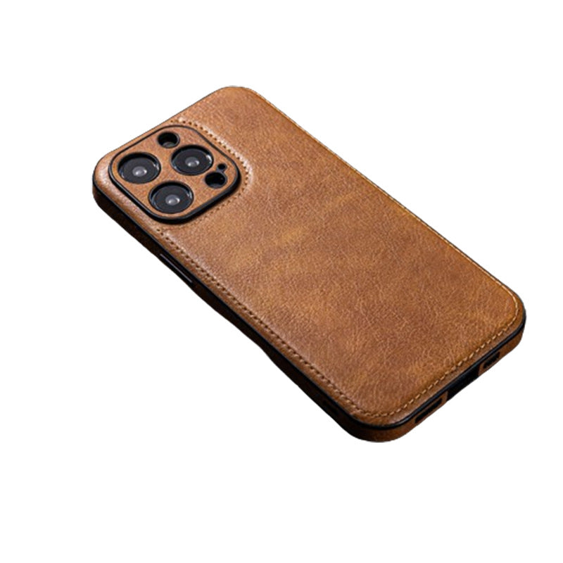 Apple 15promax mobile phone case high-end leather suitable for iPhone14 high-end 13 anti-fall leather grain 12 leather case