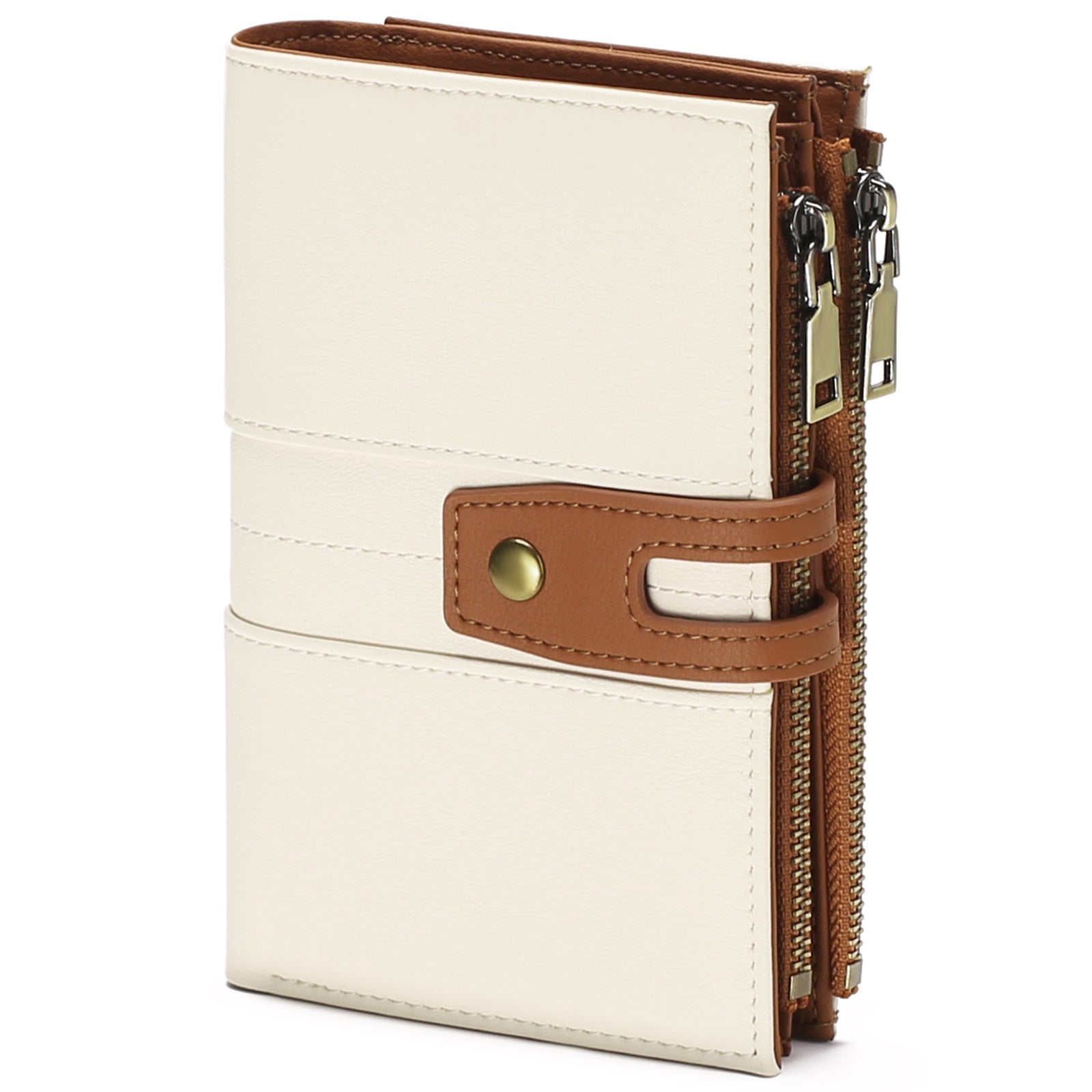 Foreign trade RFID anti-theft brush ladies short wallet multi-function buckle zipper microfiber leather women's bag casual coin purse