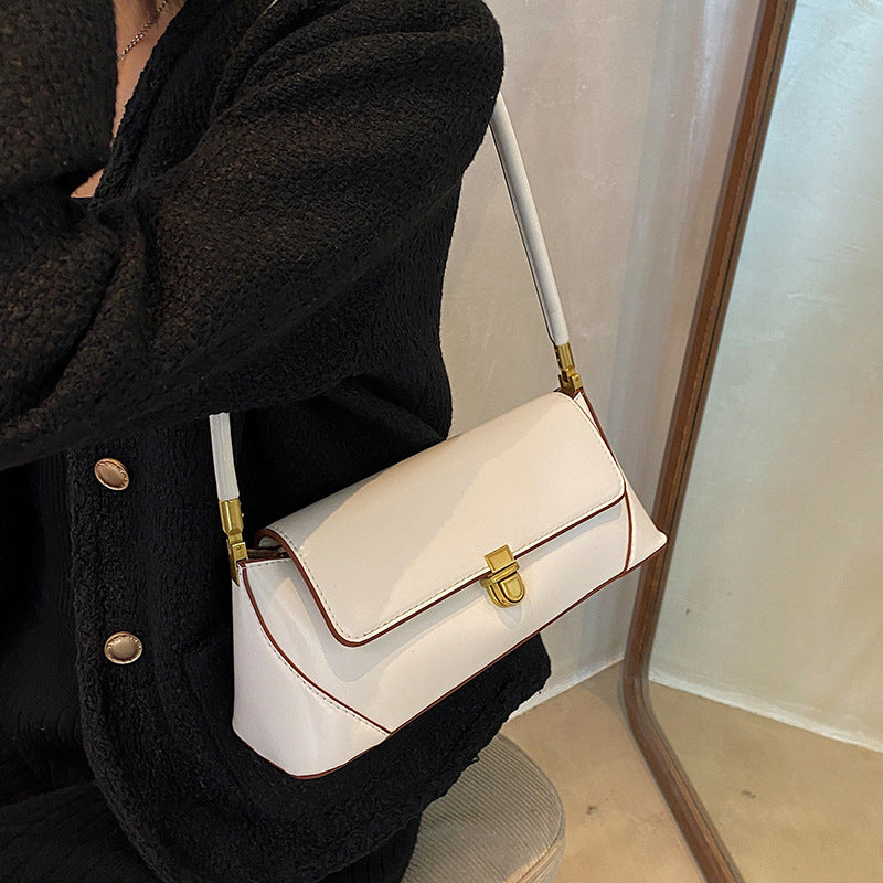 Retro high-end texture underarm bag women's bag 2025 new French niche shoulder bag versatile fashion baguette bag