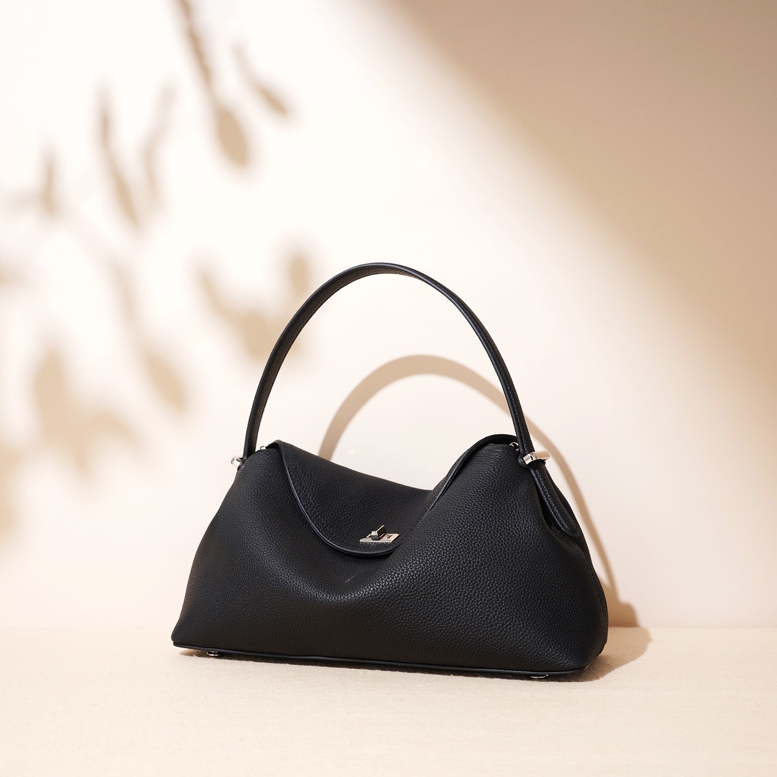2025 spring new shoulder messenger bag handbag advanced simple fashion all-match bag first layer cowhide genuine leather