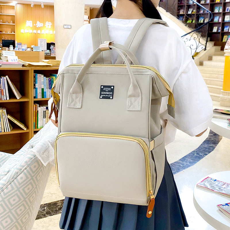Mommy bag cross-border European and American style fashionable multifunctional portable mother and baby bag outdoor travel weight-reducing insulation mommy bag