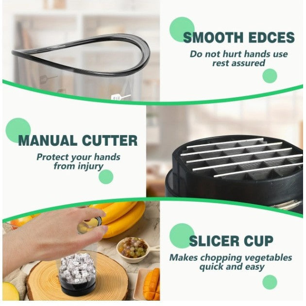 Stainless steel fruit slicer vegetable chopper quick make fruit and vegetable salad egg cutter kitchen utensils