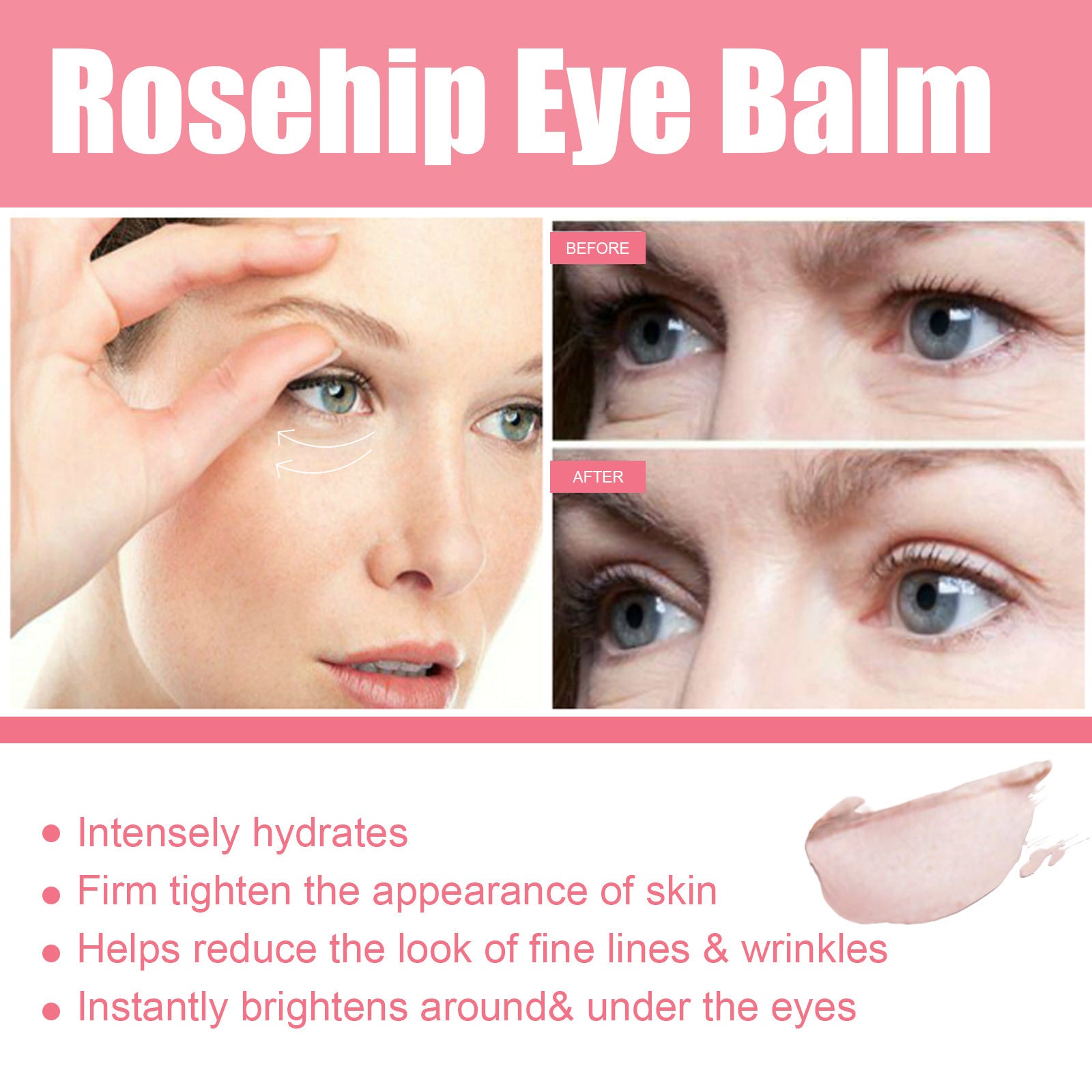 West&Month Rosehip Eye Cream Stick reduces eye bags, fine lines, and hydrates and tightens the skin around the eyes