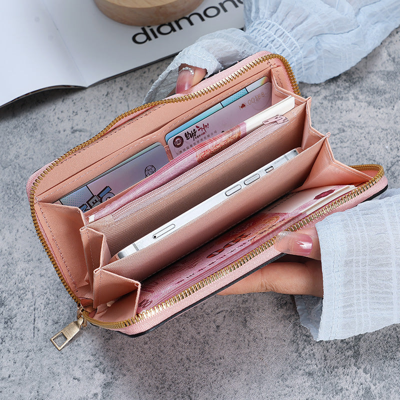 Women's hand-held long wallet new Korean version handbag multi-function card bag mobile phone bag coin purse female wallet
