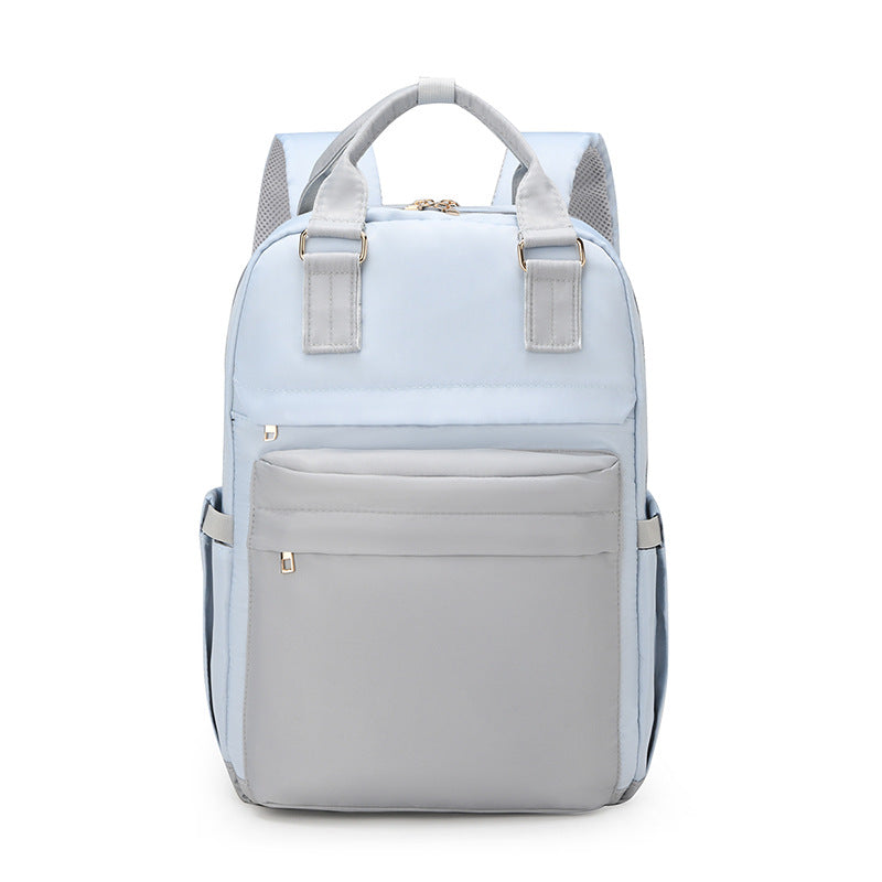 New style mommy bag with double compartments in front and back, large capacity mother and baby bag, fashionable and multifunctional mommy bag backpack for traveling