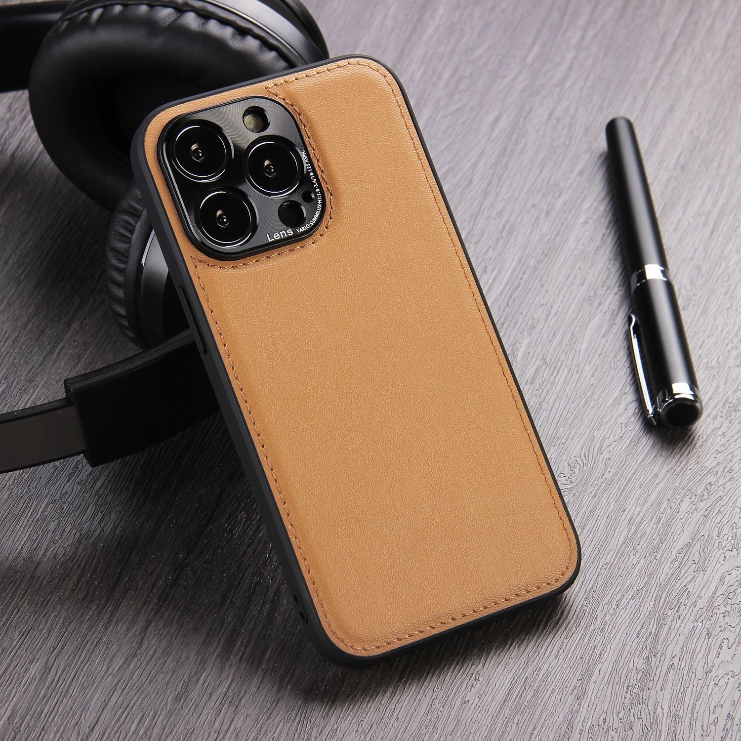 Suitable for metal camera Apple 13promax car line mobile phone case iphone12 business anti-fall protective cover