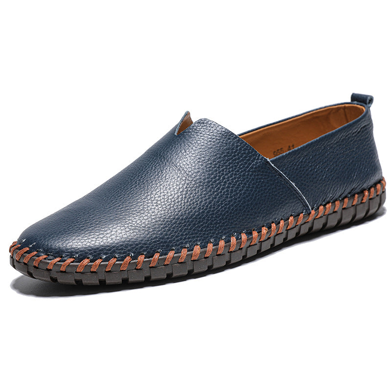 Cross-border hot-selling large-size men's casual shoes, slip-on top layer cowhide slip-on shoes, leather shoes, sizes 48, 49, and 50