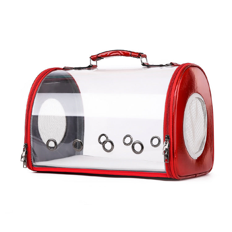 Wholesale pet backpack transparent one-shoulder suitcase pet universal lightweight handbag foldable travel cat bag