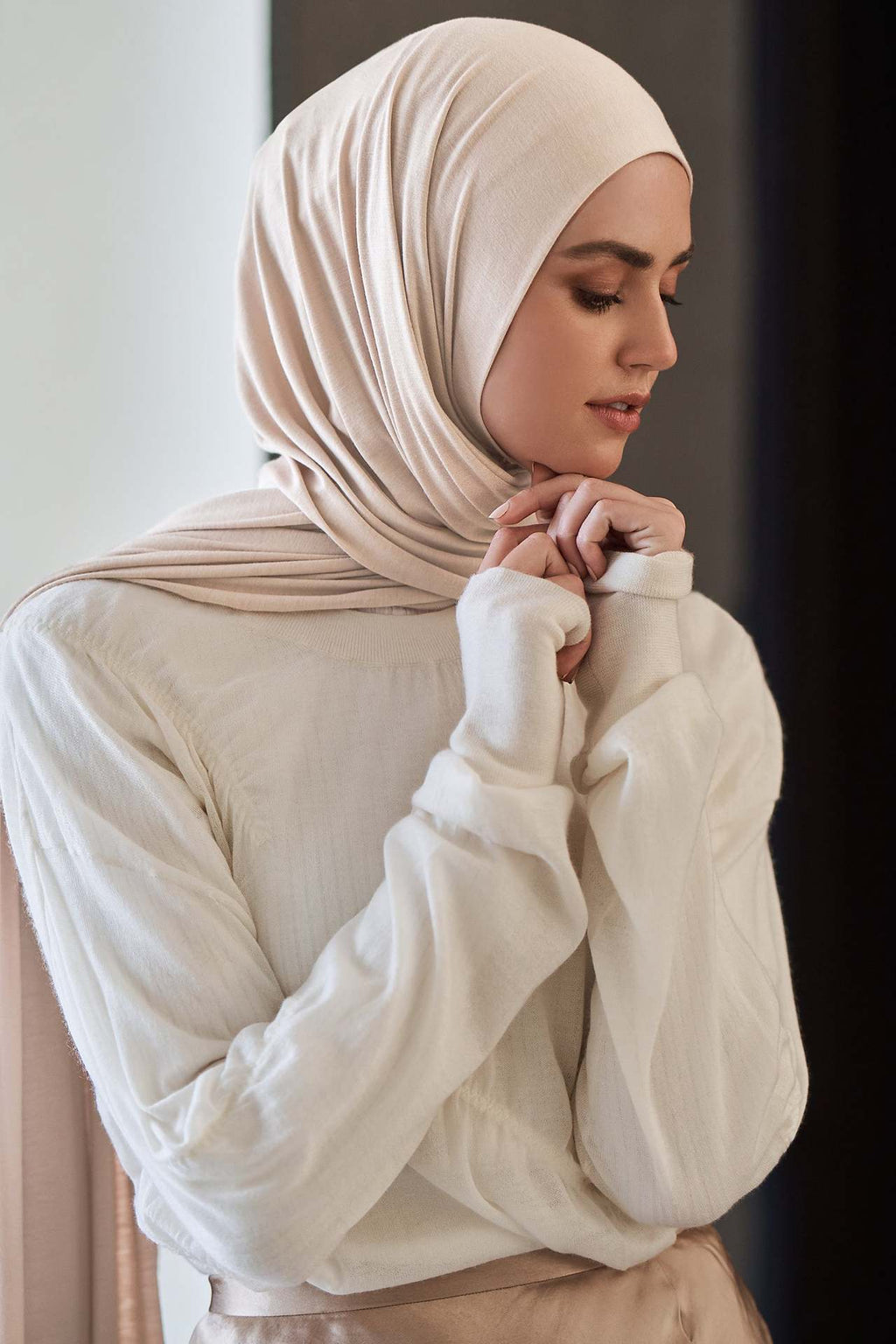 High-quality right-angle curled modal sweat cloth headscarf 170*60 mercerized cotton breathable and comfortable women's head scarf