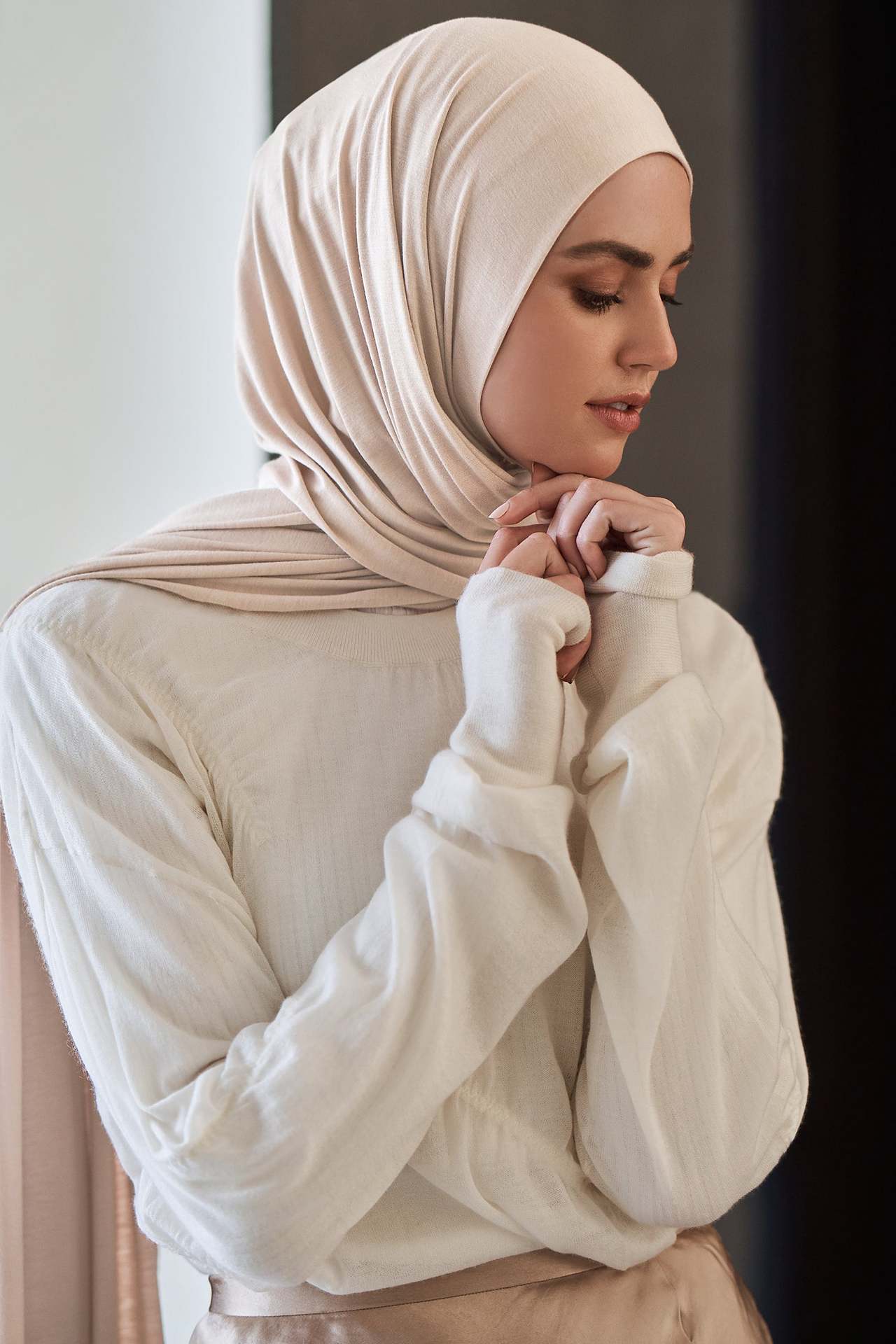 High-quality right-angle curled modal sweat cloth headscarf 170*60 mercerized cotton breathable and comfortable women's head scarf