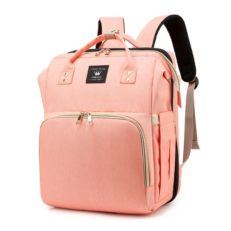 Mommy bag bed discount folding baby bed shoulder mother and baby bag waterproof 900d detachable cradle sleeping baby bag