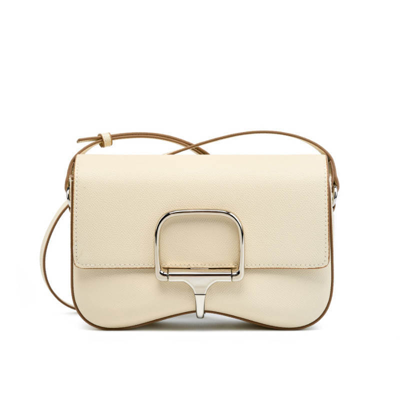 Cross-border hot selling 2025 new style all-match high-end light luxury genuine leather women's bag shoulder crossbody saddle bag women