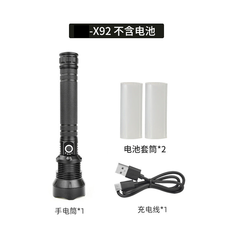 Cross-border P70 high-intensity flashlight outdoor waterproof USB rechargeable telescopic zoom high-power LED flashlight