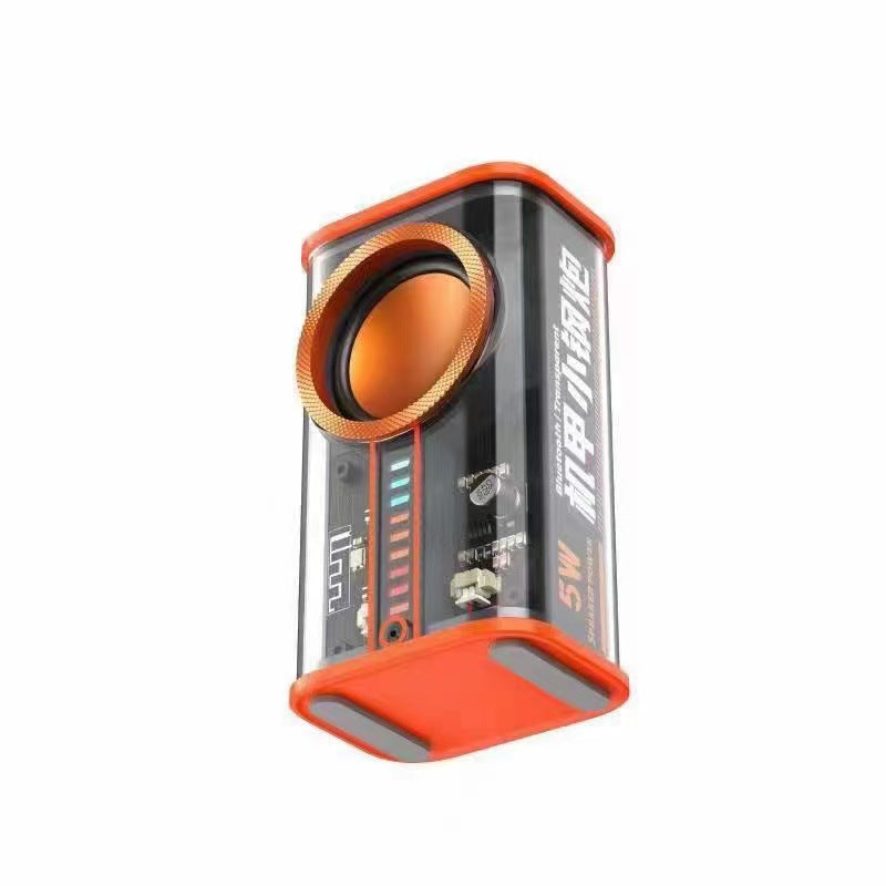 K07 Transparent Mecha Cannon Bluetooth Speaker Sound and Light Rhythm Subwoofer TWS Series Bluetooth 5.0 Creative