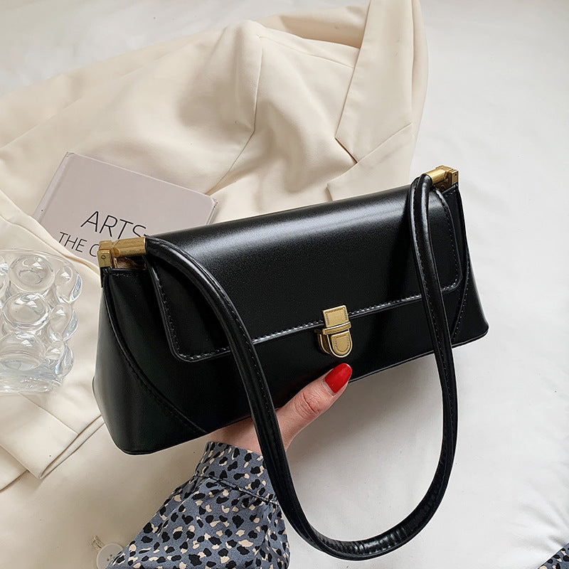 Retro high-end texture underarm bag women's bag 2025 new French niche shoulder bag versatile fashion baguette bag