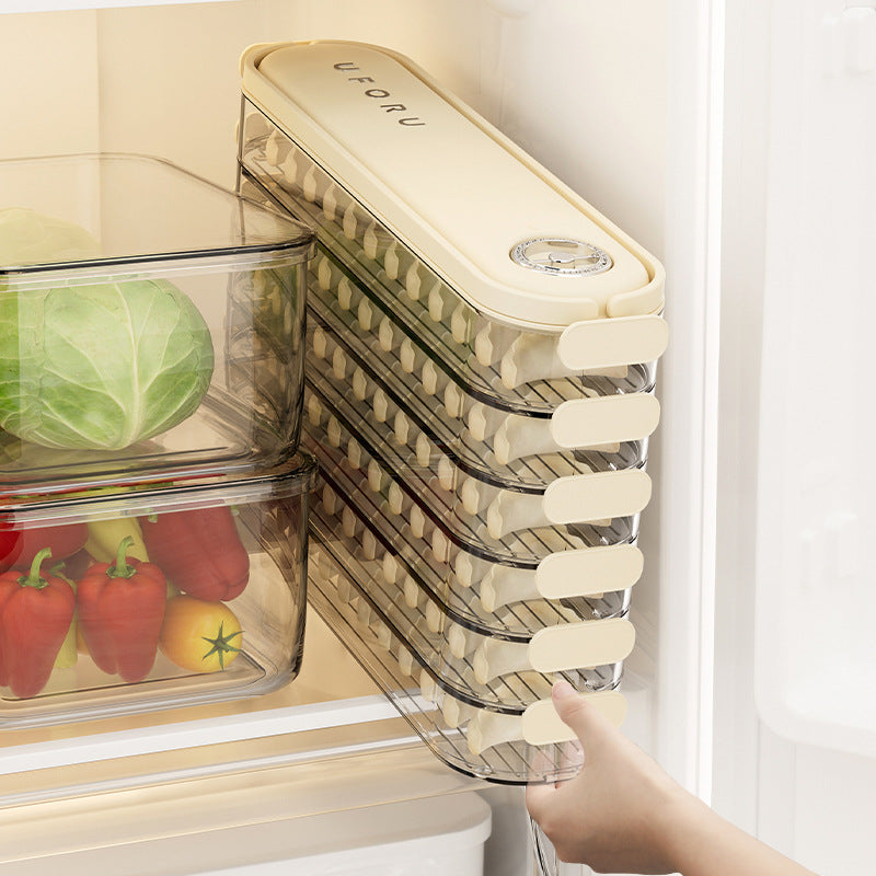 Dumpling box household food grade kitchen refrigerator gap storage box uforu multi-layer non-stick bottom quick-freeze fresh-keeping box