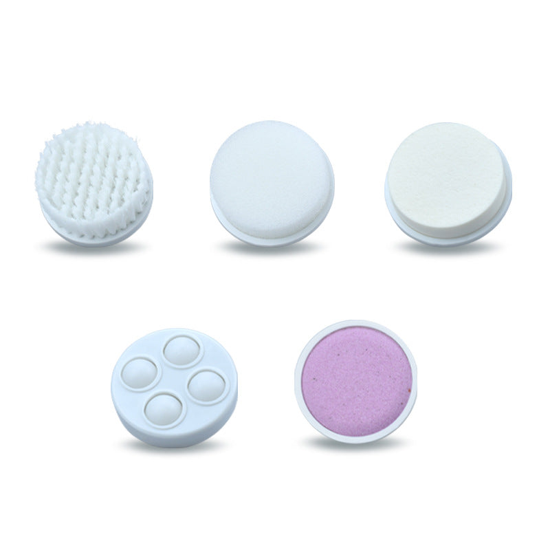 Cross-border electric five-in-one cleansing instrument face brush multi-function rotary beauty instrument pore cleaner facial machine