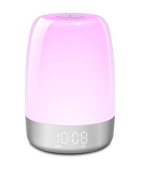 Sleep simulation sunrise wake-up light alarm clock wholesale simple silent touch bedside USB colorful night light romantic