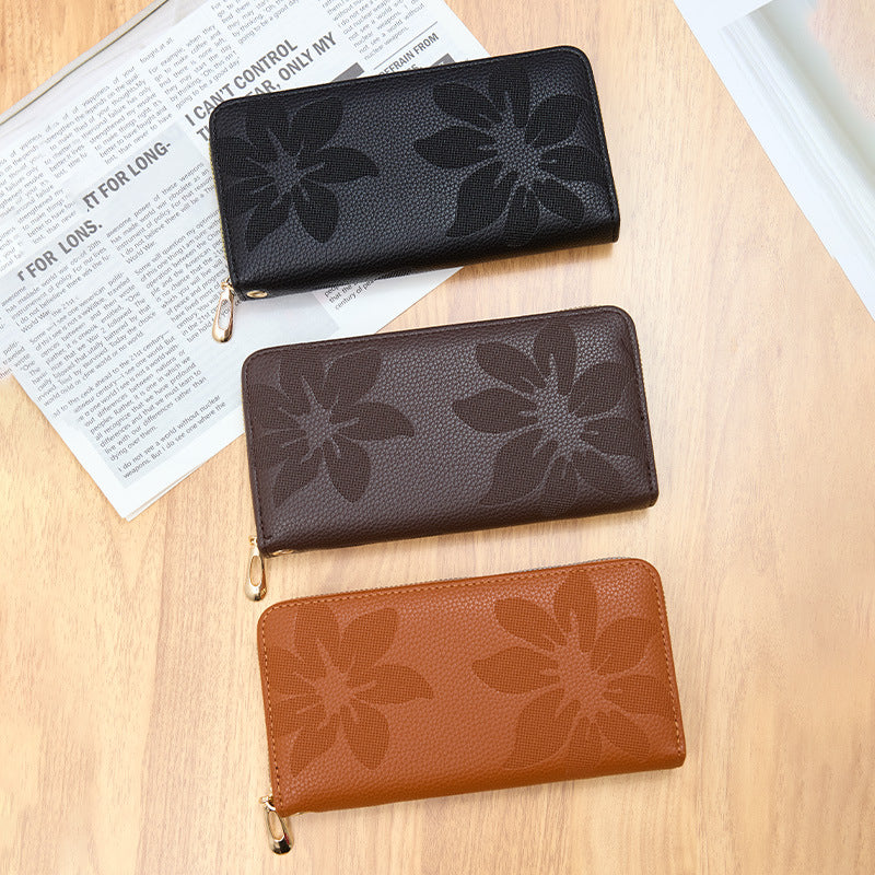 ladies wallet female high-end long clutch bag single zipper large capacity coin purse mobile phone bag horizontal version