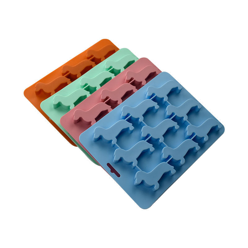 New puppy silicone ice tray, animal silicone ice tray mold, chocolate 9-grid mold, whiskey ice cube mold