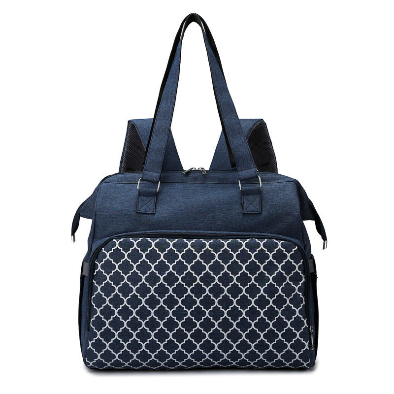 Cross-border European and American large size mommy bag hidden shoulder strap can be double-backed crossbody multifunctional mother and baby bag fashionable mommy bag