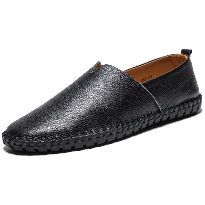 Cross-border hot-selling large-size men's casual shoes, slip-on top layer cowhide slip-on shoes, leather shoes, sizes 48, 49, and 50