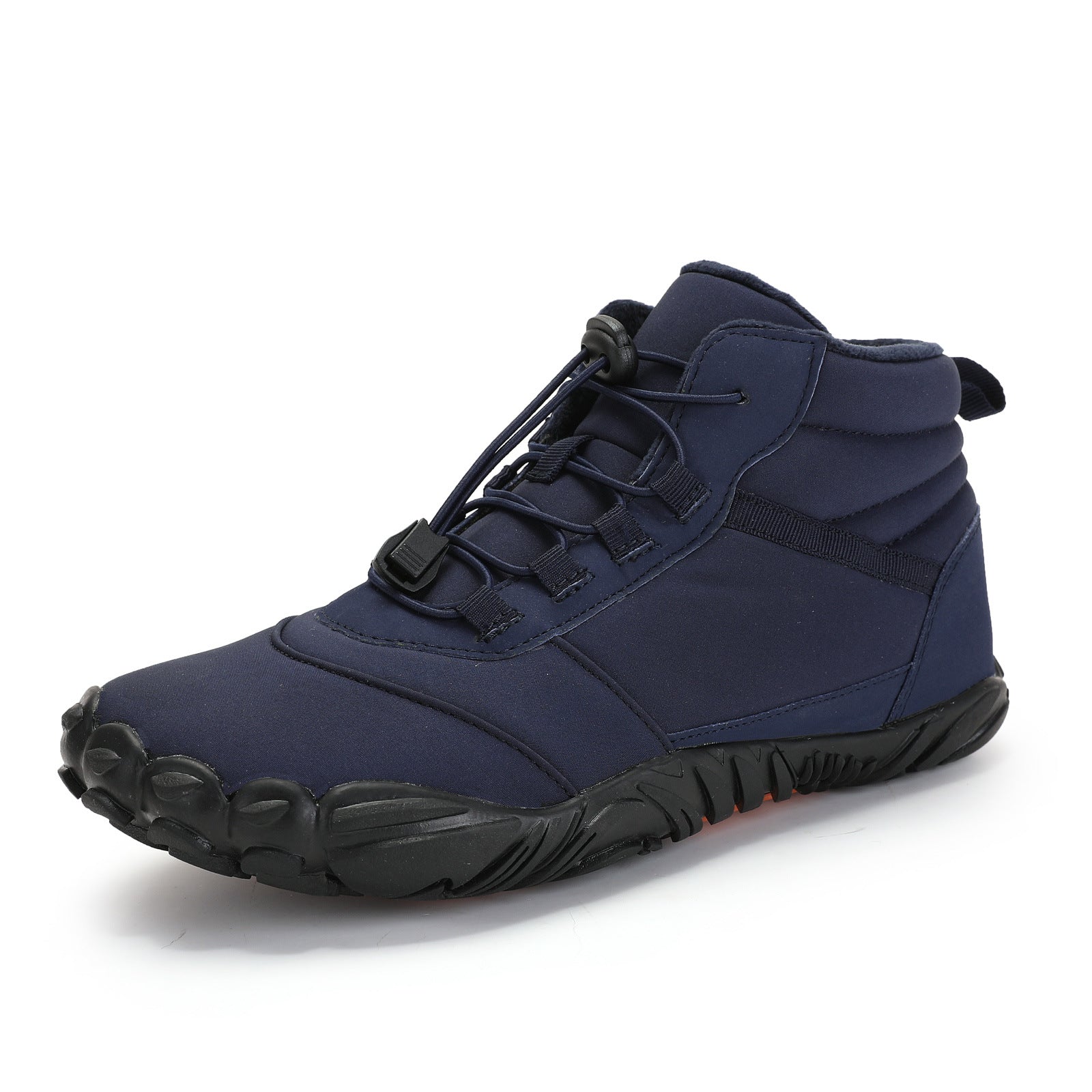Cross-border new winter cotton boots men's casual barefoot cotton shoes women's plus velvet thickened snow boots couple warm hiking shoes
