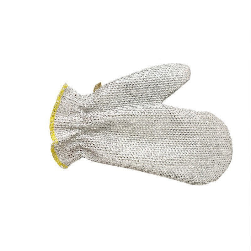 Kitchen silver wire dishwashing gloves heat insulation anti-scalding steel wire gloves cleaning scouring pad multifunctional gloves