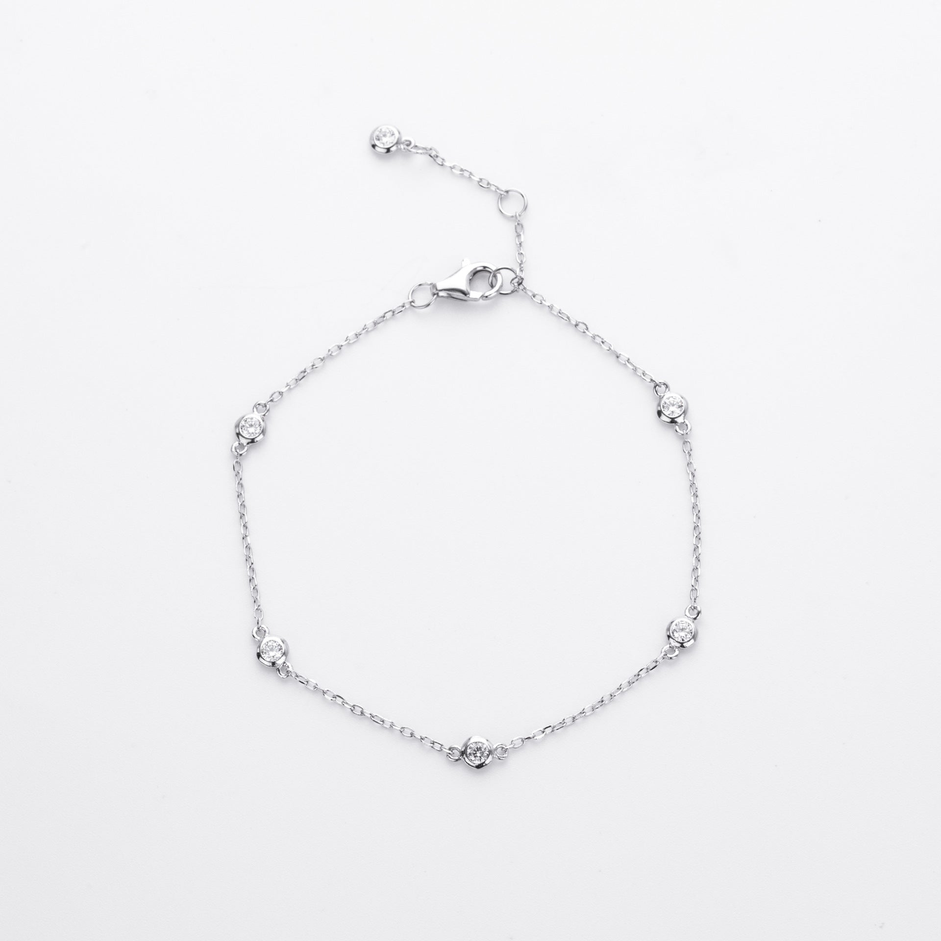 Cross-border new S925 sterling silver bracelet fashionable and simple women's hand jewelry personality light luxury high-end niche jewelry female