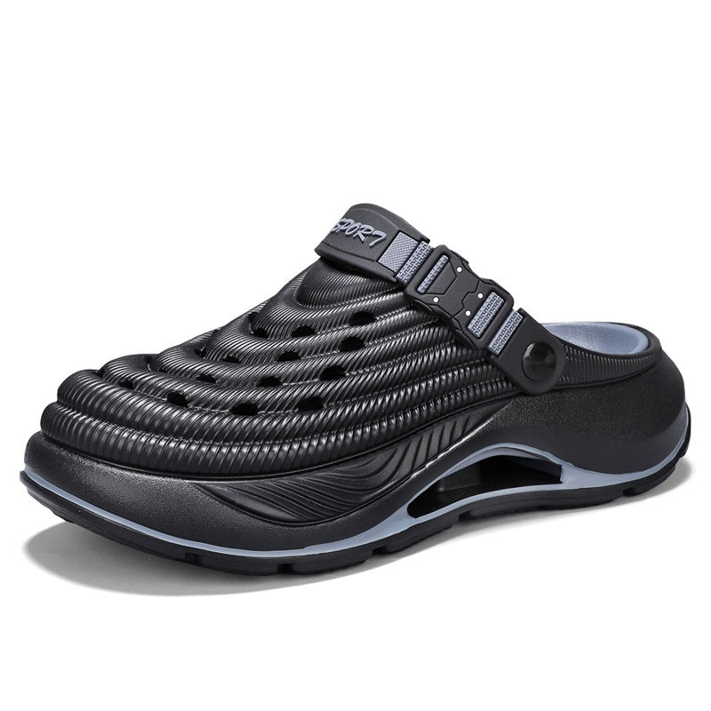 Hole shoes for men, summer outdoor wear, new beach shoes with anti-slip thick soles, men's outdoor sandals