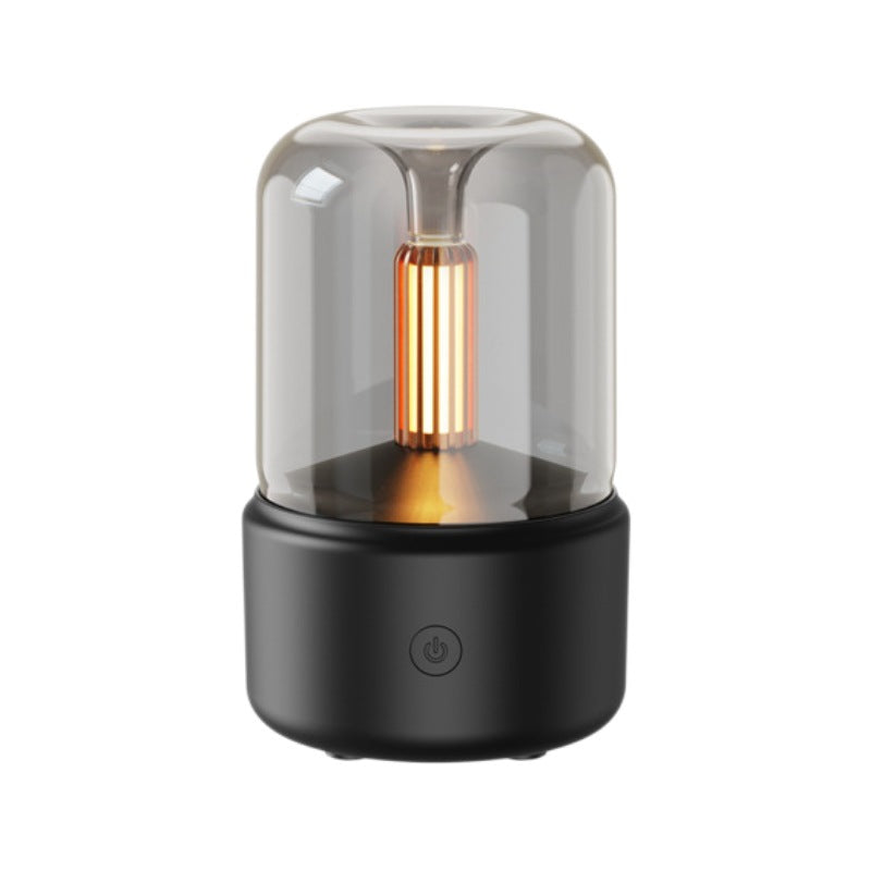 2025 New Ultrasonic Simulation Candlelight Aromatherapy Machine Office Hotel Bedroom Bedside Soft Light Humidifier