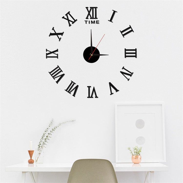 Creative Nordic living room acrylic three-dimensional decorative clock bedroom DIY silent wall clock home wall-mounted clock