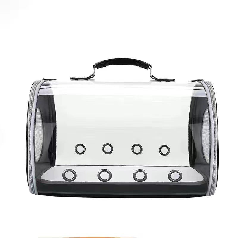 Wholesale pet backpack transparent one-shoulder suitcase pet universal lightweight handbag foldable travel cat bag