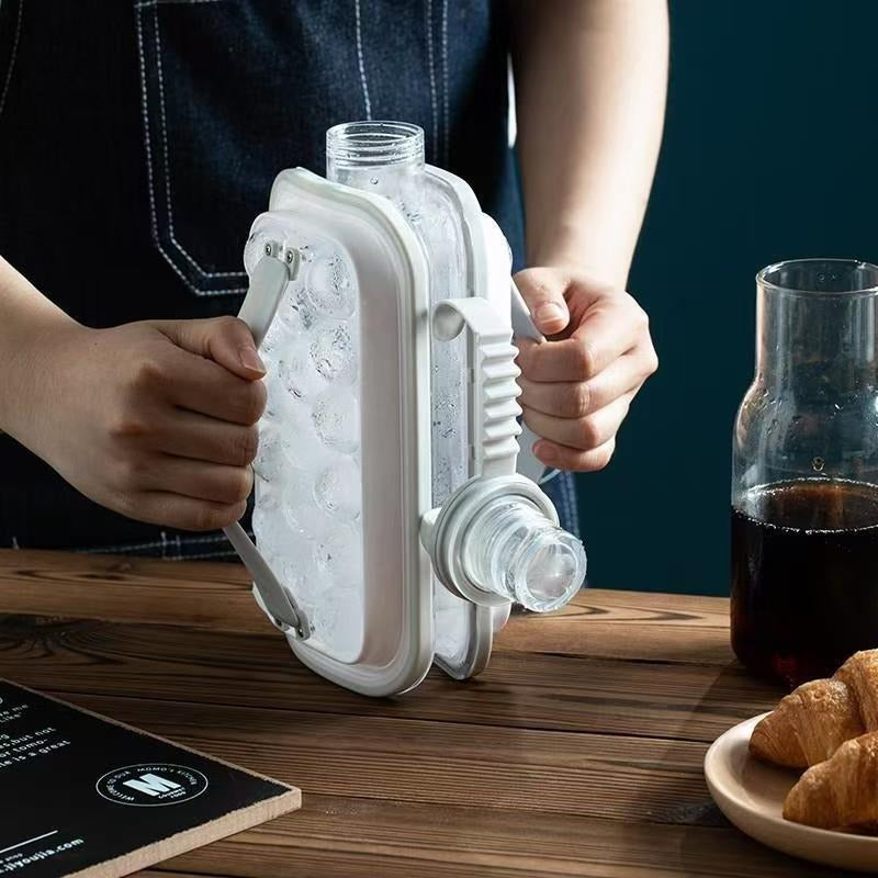 Ice hockey ice cube mold kettle ice cube cup spherical silicone ice storage box refrigerator frozen ice bag pot home ice making artifact