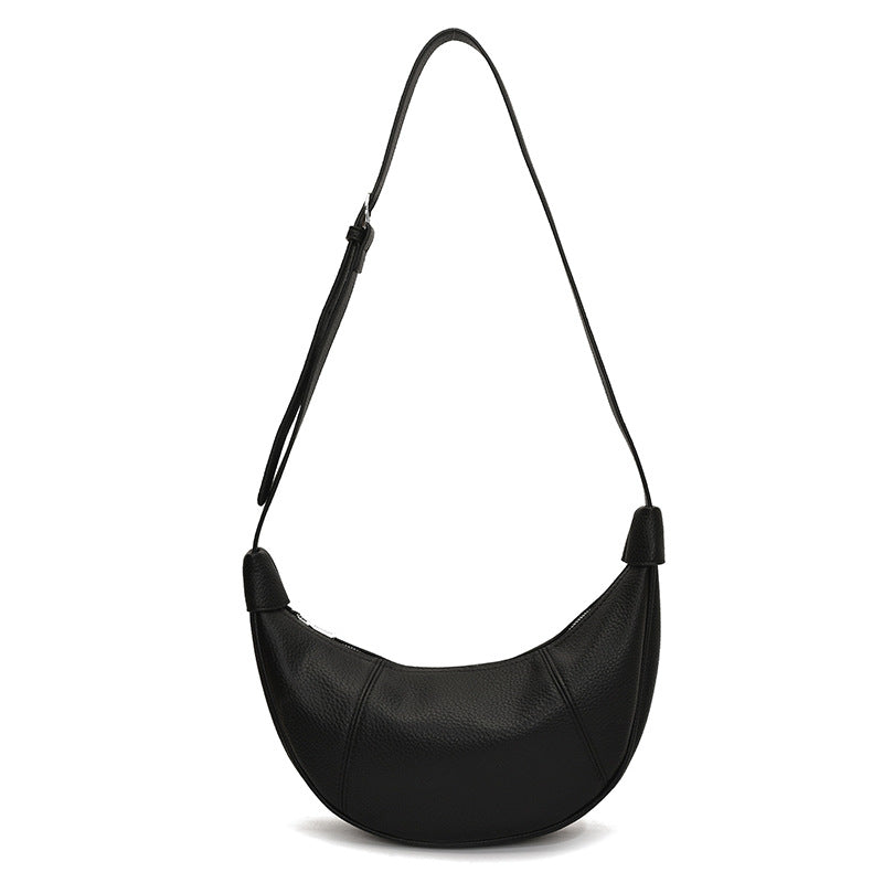 High-quality textured bag for women, large capacity, 2025 new casual shoulder messenger bag, niche design, commuter dumpling bag